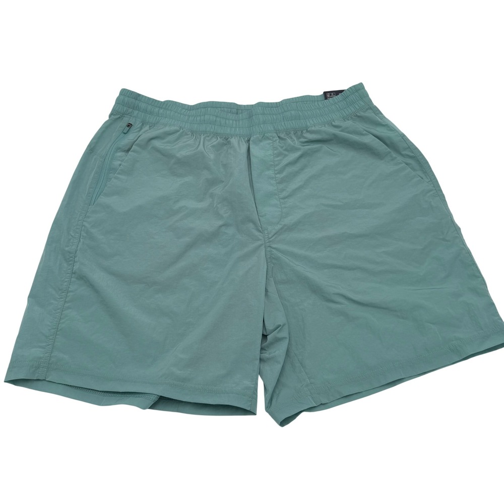 VRST All-In Unlined Shorts Mens Large Green Water Repellent UPF 50+ Zip Pocket